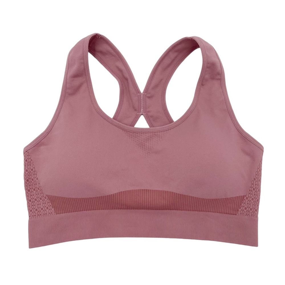 Xersion Seamless Racerback Sports Bra Recycled Nylon Mauve Pink Size Medium